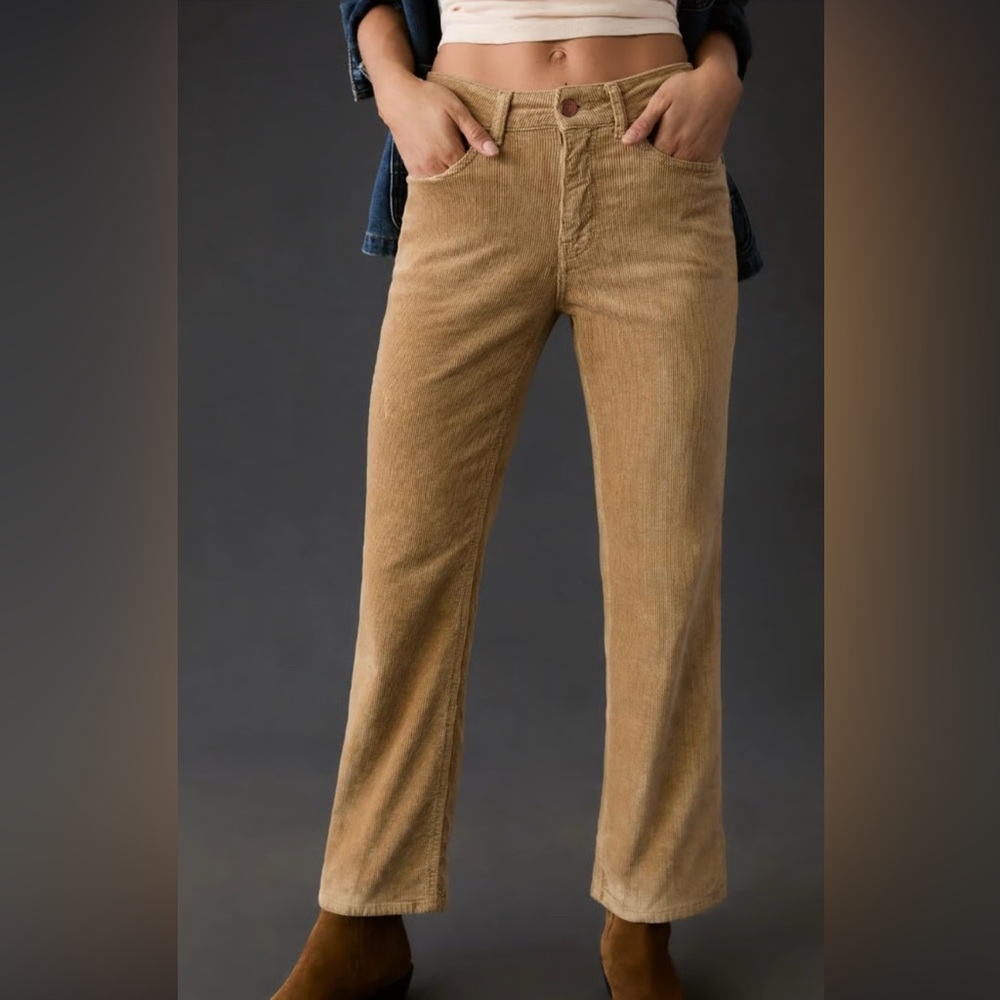 Pilcro Tan Corduroy Trousers size 26 EUC